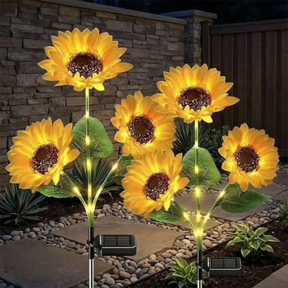 Solar Powered LED Sunflower Garden Lights